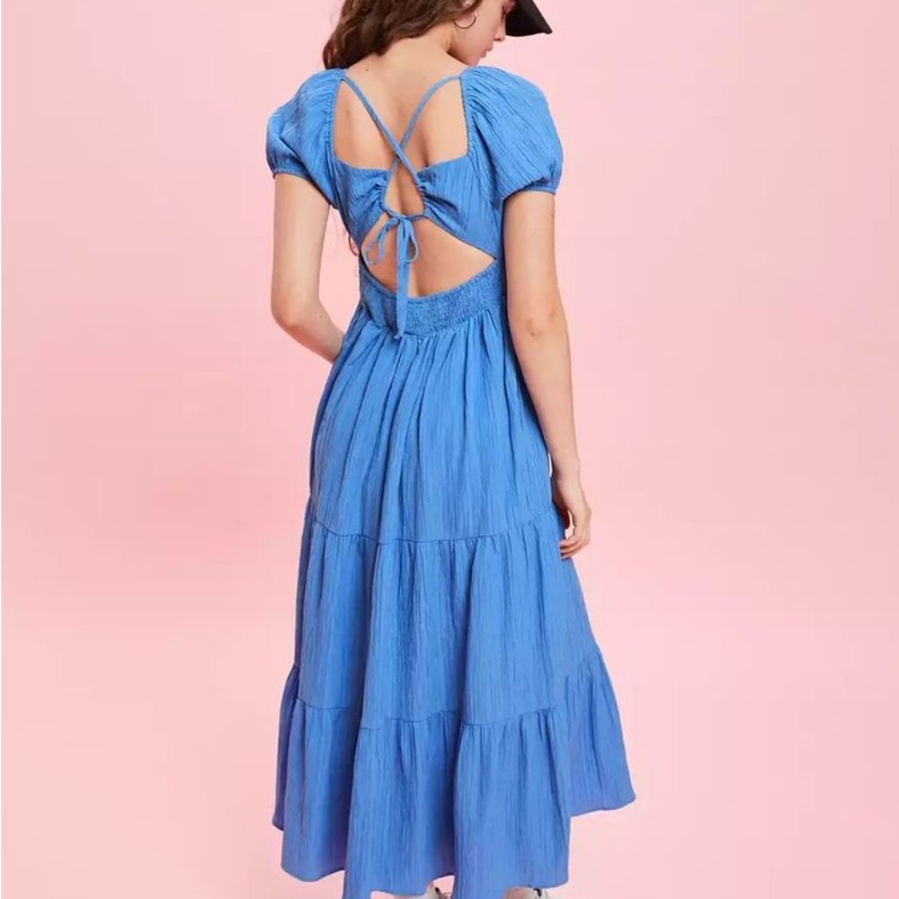 AE OPEN BACK CORSET midi dress 